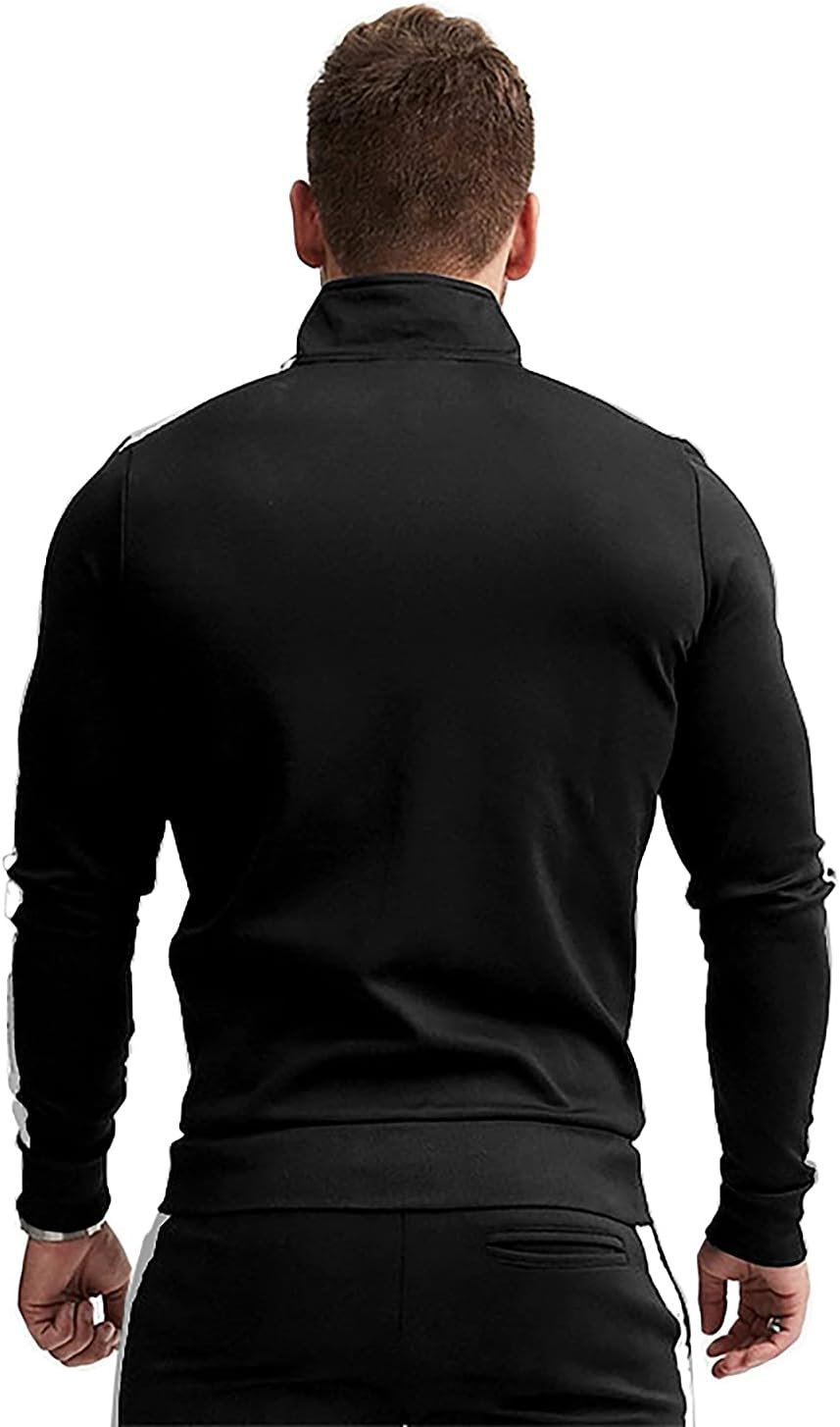 Men's Casual Active Tracksuits Full Zip Sports Jogging Suits Sets Athletic Running 2 Piece Sweatsuits with Zip Pockets - Image 2