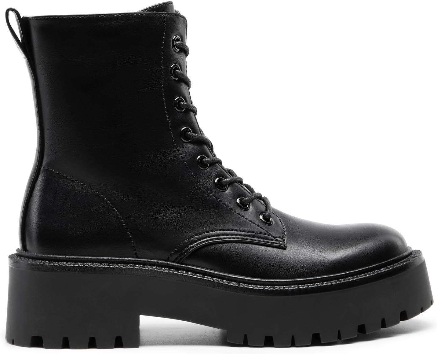 Women Lace up Combat Ankle Boots Fashion Lug Sole Platform Booties Shoes - Image 2