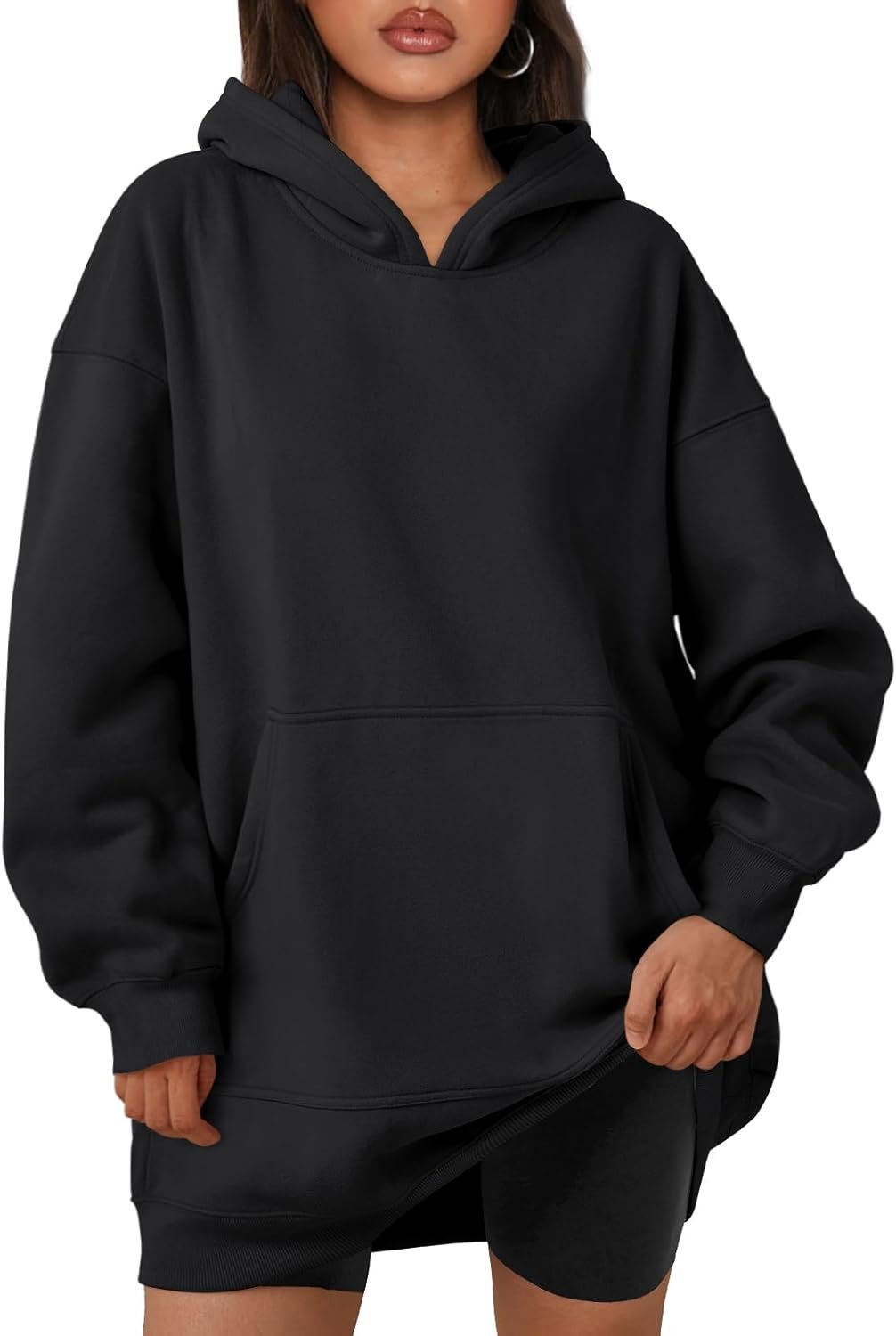 Trendy Queen Womens Hoodies Dresses Oversized Sweatshirts Long Sleeve Tops Fleece Pullover Fall Winter Cute Clothes