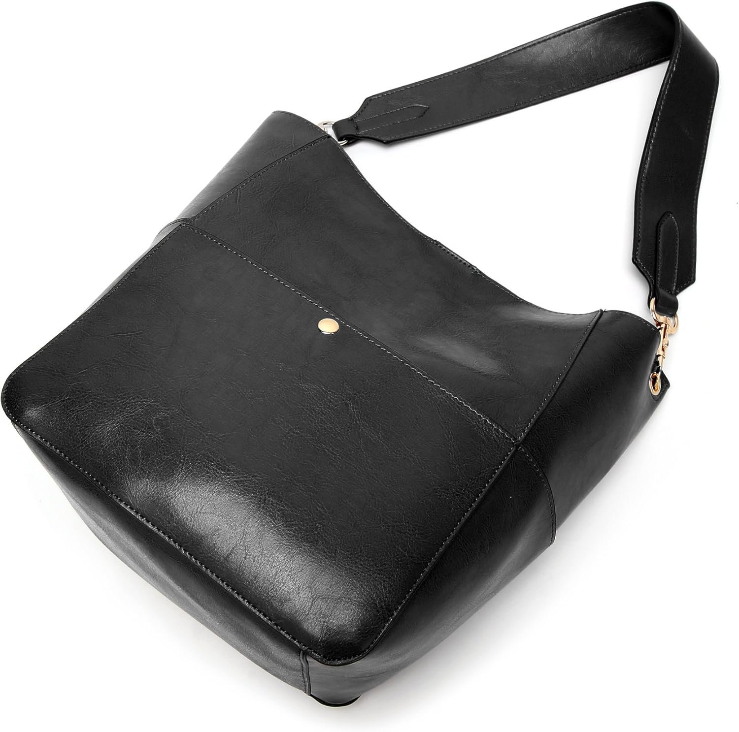 Womens Handbag, Pu Leather Bucket Tote Purse And Handbags Medium Satchel Purse Designer Work Shoulder Bags - Image 2